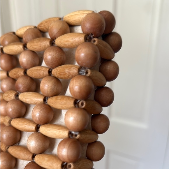 Cult Gaia Natural Wooden Bead Bag The Cora 9.5 By 5.5 - Picture 10 of 11